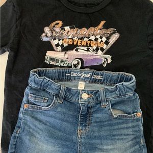 Girls shirt with shorts